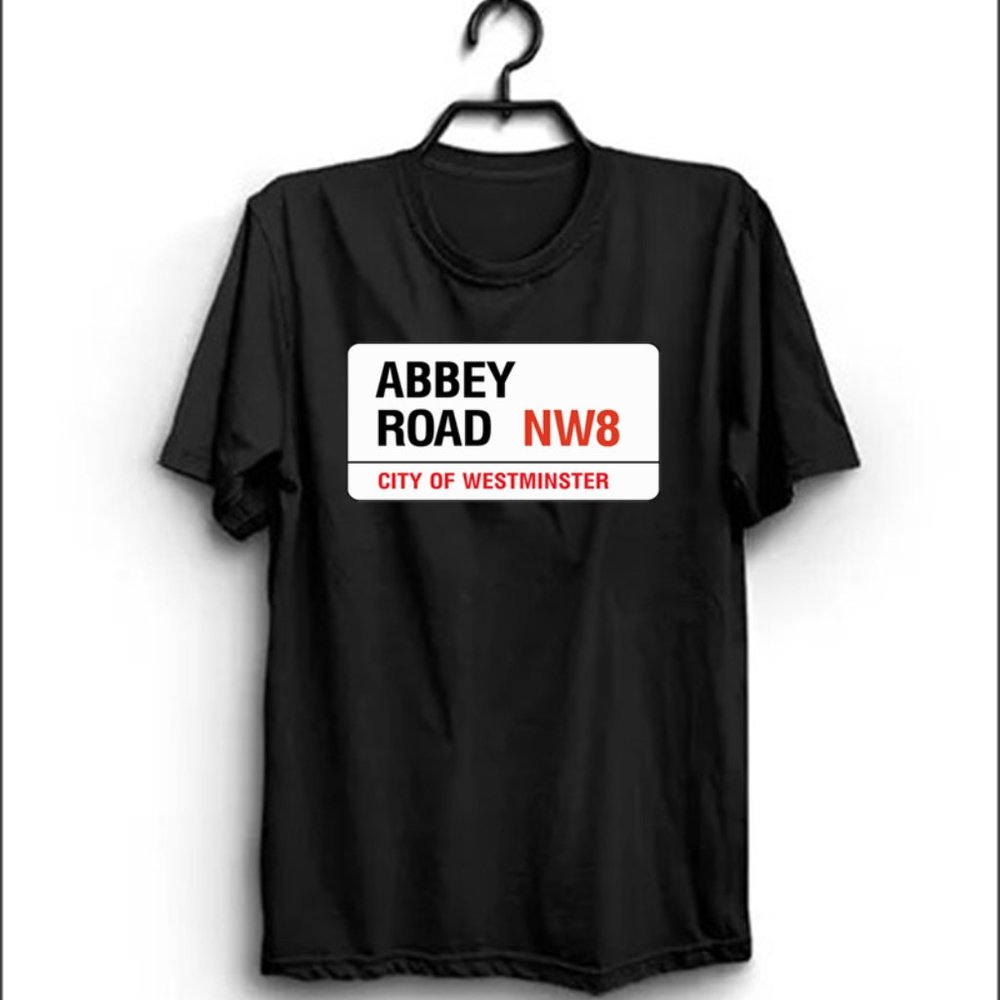 Abbey Road Street Sign Essential T-Shirt, Rolling Stones Comfortable T=Shirts